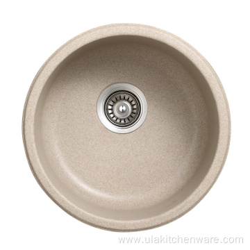 Round single bowl granite kitchen sink